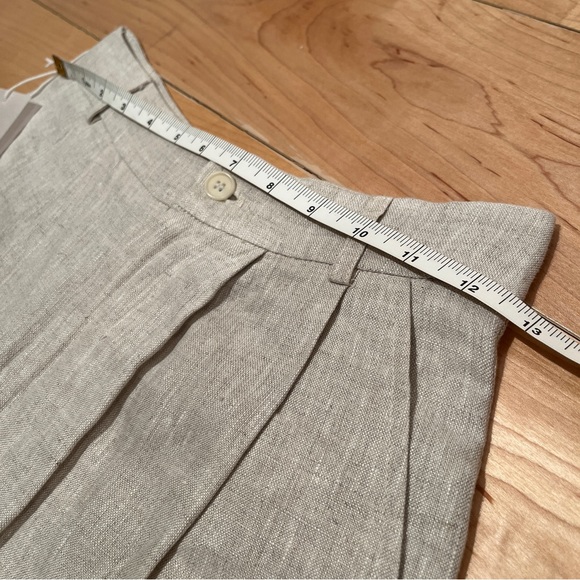 REFORMATION Petite 00P Vesta Oatmeal Linen Pants NEW - Picture 14 of 16